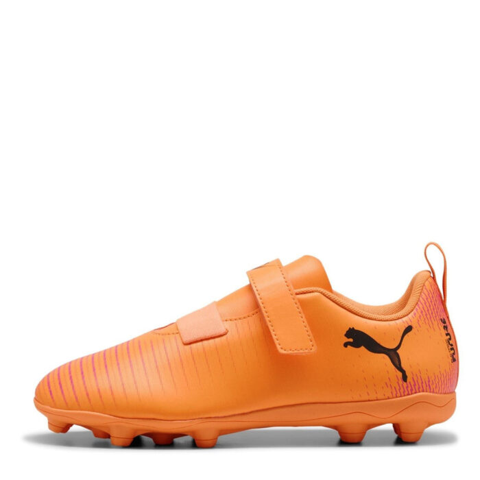 Puma Future 8 Junior Firm Ground Football Boots – Orange/Black – view 2
