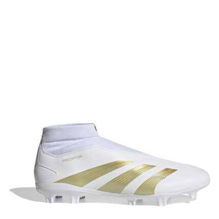 adidas Predator 24 Firm Ground Football Boots – White/Gold/Bge