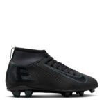 Nike Mercurial Superfly 10 Junior Firm Ground Football Boots – Black/Green