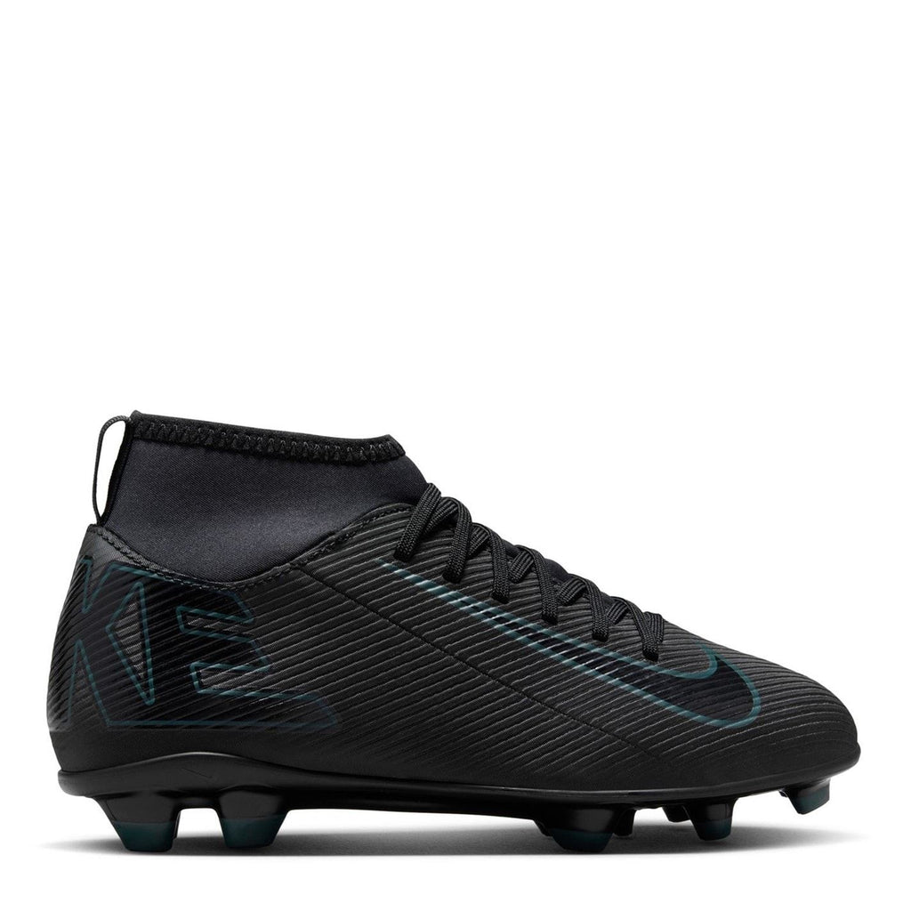 Nike Mercurial Superfly 10 Junior Firm Ground Football Boots – Black/Green
