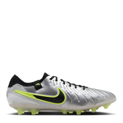 Nike Tiempo Legend 10 Artificial Ground Football Boots – Silver/Volt