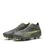 Puma Mens Ultra Firm Ground Football Boots – Silver/Yellow