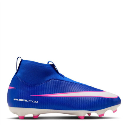 Nike Zoom Mercurial Superfly 10 Junior Firm Ground Football Boots – Blue/Wht/Pink