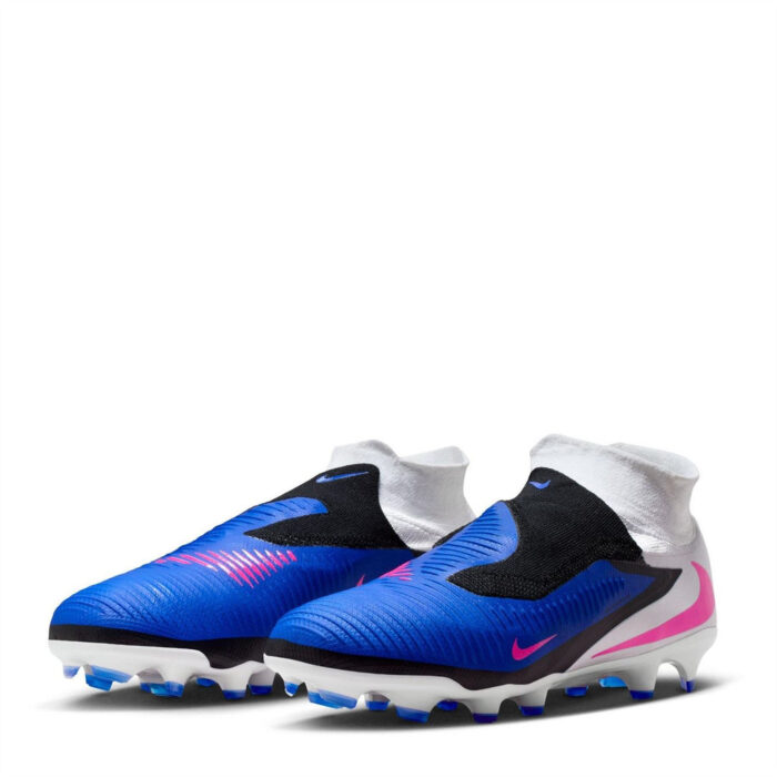 Nike Phantom High 6 Firm Ground Football Boots – Blue/Wht/Pink – view 4