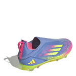 adidas F50 Junior Firm Ground Football Boots – Blue/Lemon/Pink – view 4