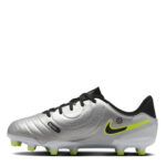Nike Tiempo Legend 10 Junior Firm Ground Football Boots – Silver/Volt – view 2