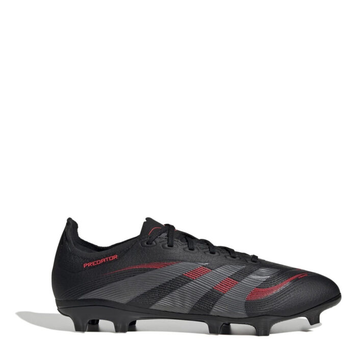 adidas Predator Firm Ground Football Boots – Black/Grey – view 8