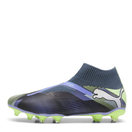 Puma Future 7 Firm Ground Football Boots – Grey/White/Grn – view 2