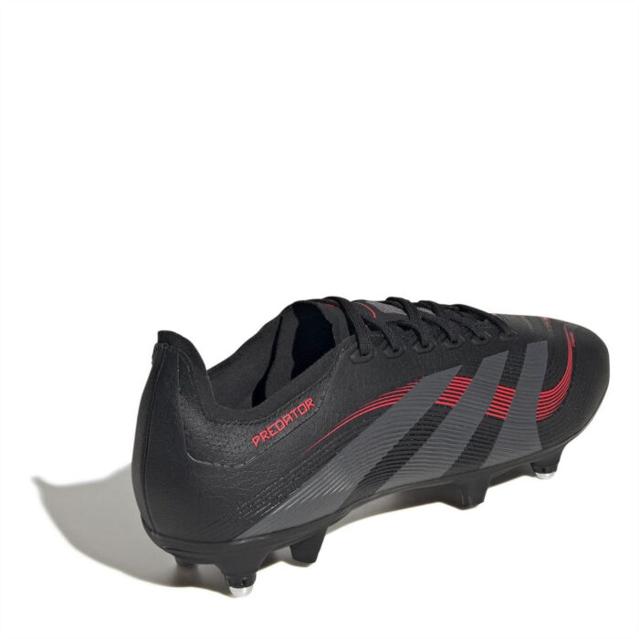 adidas Predator Soft Ground Football Boots – Black/Grey – view 4