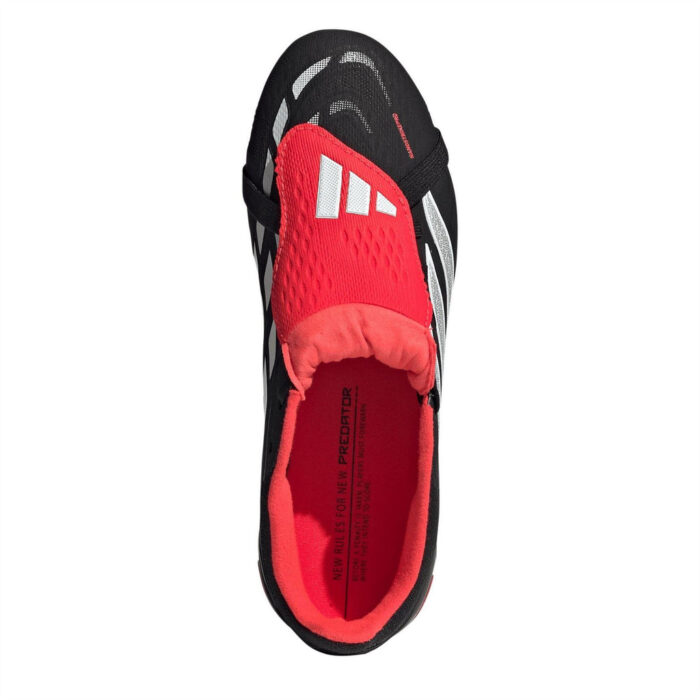 adidas Predator Junior Firm Ground Football Boots – Black/Red – view 5
