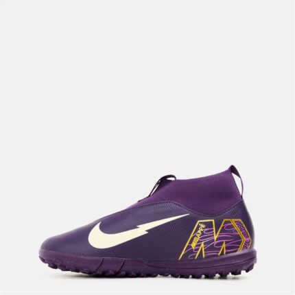 Nike Zoom Mercurial Superfly 10 Junior Turf Football Boots – Purple/Ivory – view 2