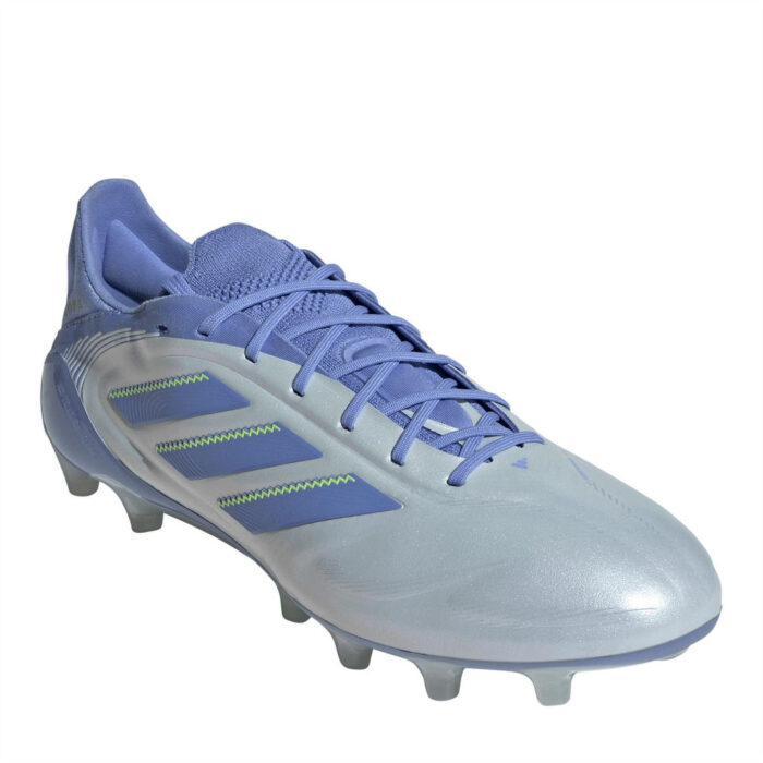 adidas Copa Pure III Lace-Up Low Top Turf Football Boots – Blue/Lem – view 3