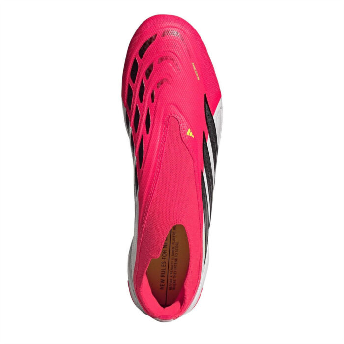 adidas Predator Firm Ground Football Boots – Pink/Blk/White – view 5
