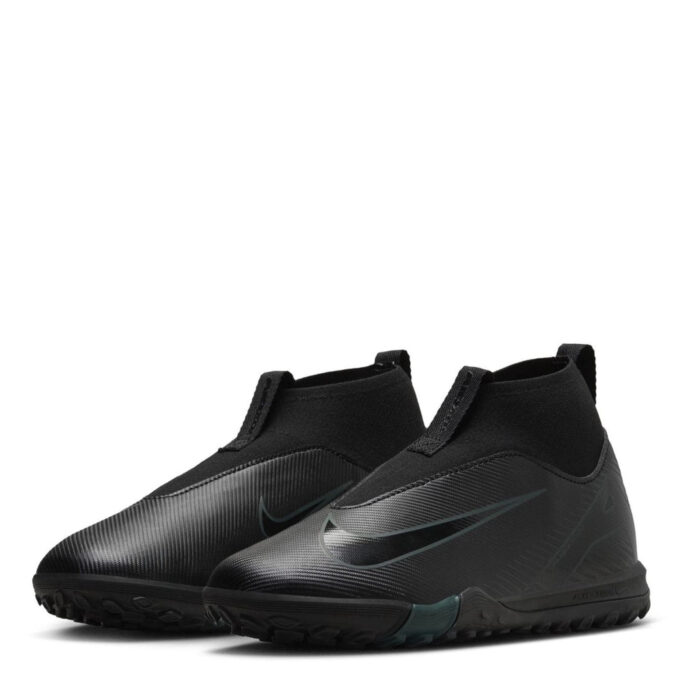 Nike Zoom Mercurial Superfly 10 Junior Turf Football Boots – Black/Green – view 4