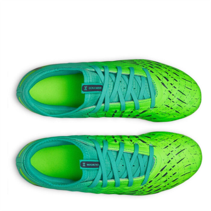 Under Armour Under Armour Magnetico .3 Junior Firm Ground Football Boots – Green/Turquoise – view 4