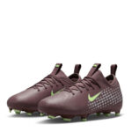 Nike Zoom Mercurial Vapor 16 Junior Firm Ground Football Boots – Plum/Silver – view 4