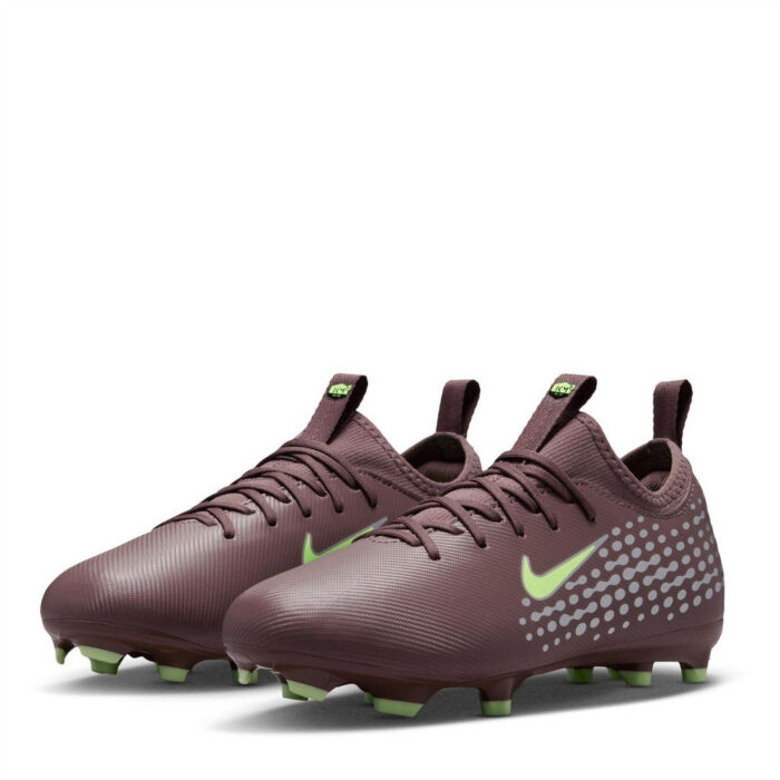 Nike Zoom Mercurial Vapor 16 Junior Firm Ground Football Boots – Plum/Silver – view 4