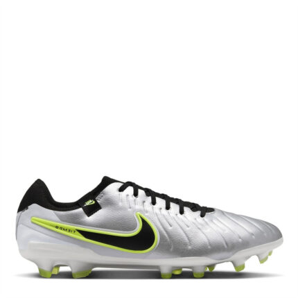 Nike Tiempo Legend 10 Firm Ground Football Boots – Silver/Volt