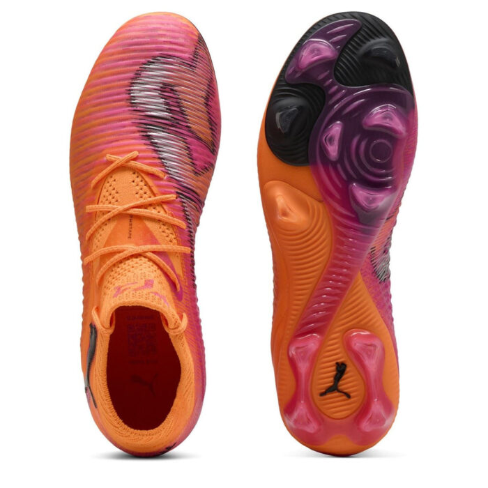 Puma Womens Future 8 Firm Ground Football Boots – Orange/Black – view 3