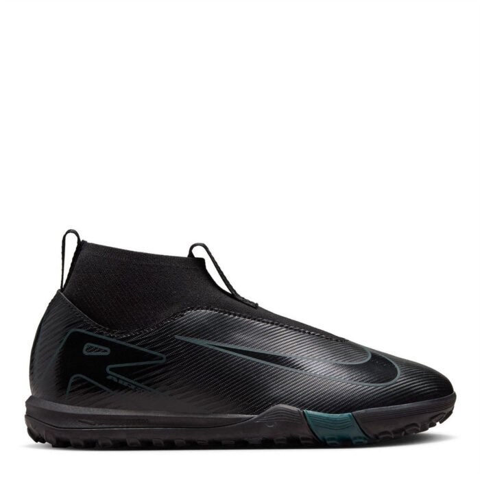 Nike Zoom Mercurial Superfly 10 Junior Turf Football Boots – Black/Green – view 7