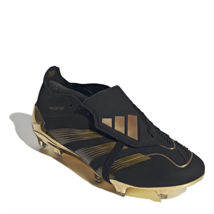 adidas Predator Firm Ground Football Boots – Black/Gold – view 3