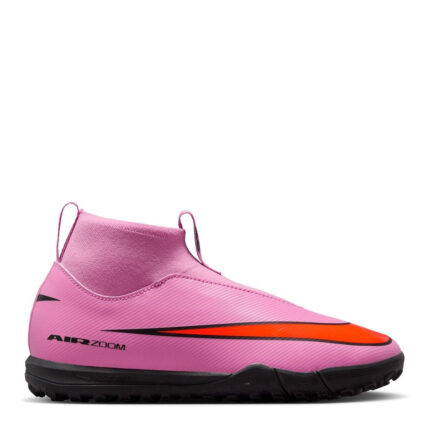 Nike Zoom Mercurial Superfly 10 Junior Turf Football Boots – Pink/Black