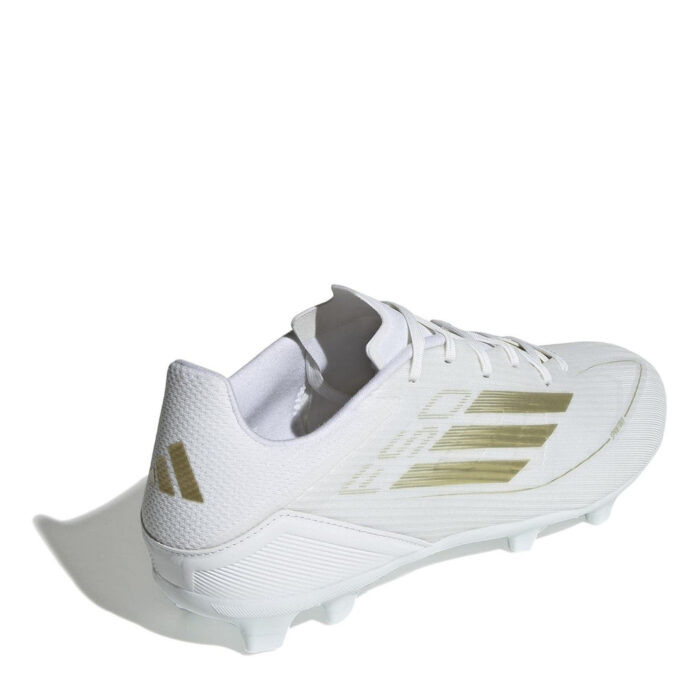 adidas Messi F50 Firm Ground Football Boots – White/Gold/Wht – view 4