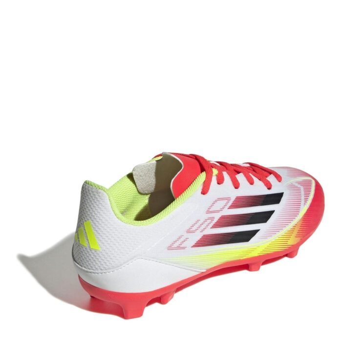 adidas F50 Junior Firm Ground Football Boots – White/Red – view 4