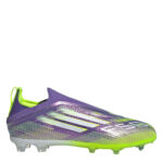 adidas F50 Laceless Junior Firm Ground Football Boots – Purple/White – view 7