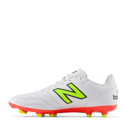 New Balance 442 V2 Team Firm Ground Football Boots – White/Volt – view 2