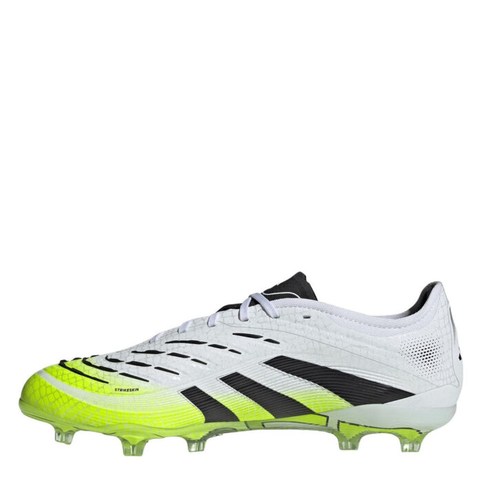adidas Predator Firm Ground Football Boots – White/Blk/Lemon – view 2