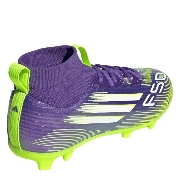 adidas F50 Junior Multi-Ground Football Boots – Purple/White - Image 4