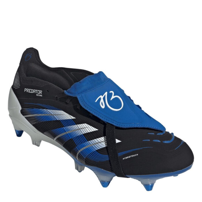 adidas Predator Soft Ground Football Boots – Black/Blue – view 3