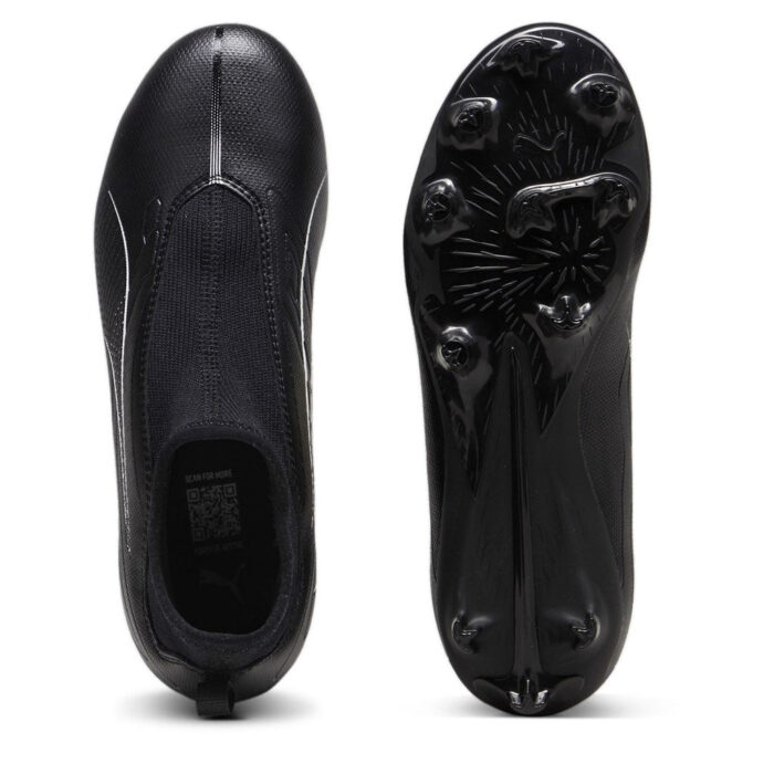Puma Ultra Junior Firm Ground Football Boots – Black/White - Image 3