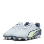Puma King Junior Firm Ground Football Boots – Grey/Yellow