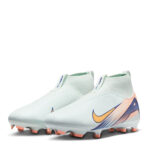 Nike Zoom Mercurial Superfly 10 Junior Firm Ground Football Boots – Green/White – view 4