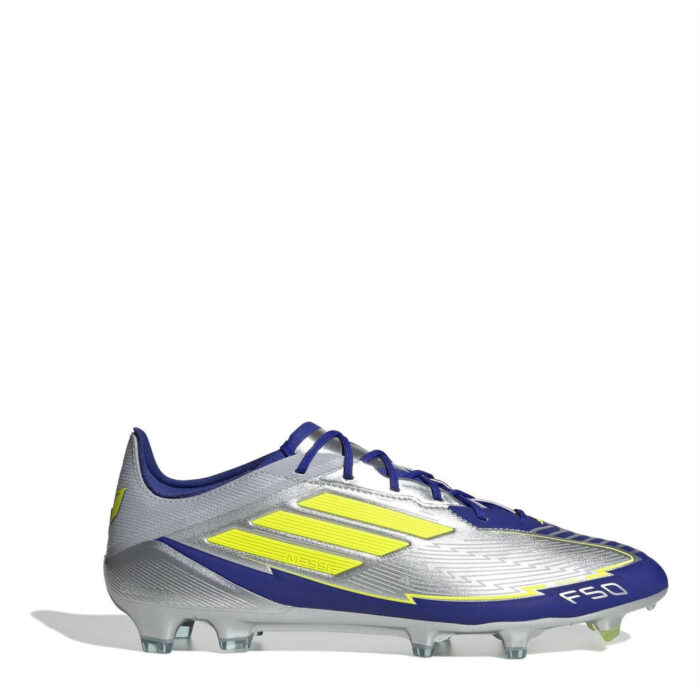 adidas F50 Firm Ground Football Boots – Silver/Blue – view 7