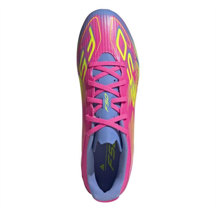 adidas F50 Firm Ground Football Boots – Pink/Lem/Blue - Image 5