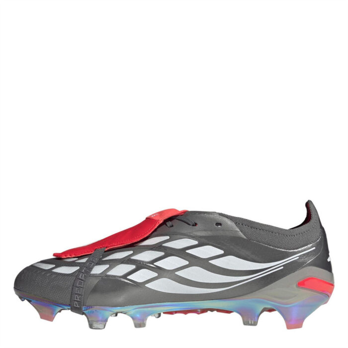 adidas Predator Firm Ground Football Boots – Grey/Red – view 2