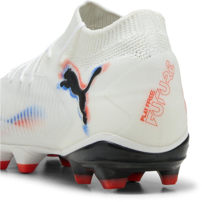 Puma Womens King Firm Ground Football Boots – White/Black/Red – view 5