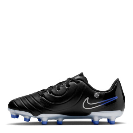 Nike Tiempo Legend 10 Junior Firm Ground Football Boots – Black/Chrome – view 2