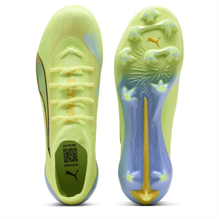 Puma Womens Ultra 5 Firm Ground Football Boots – Ice/Yellow – view 3