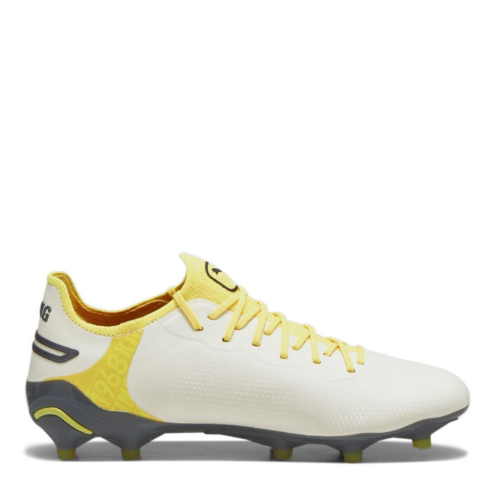 Puma Womens King Firm Ground Football Boots – White/Black – view 4