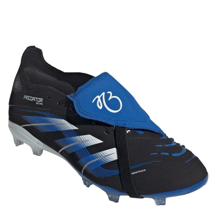 adidas Predator Junior Firm Ground Football Boots – Black/Blue – view 3