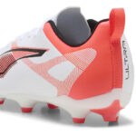 Puma Ultra Junior Firm Ground Football Boots – White/Red - Image 5