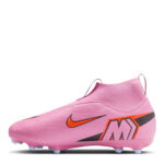 Nike Zoom Mercurial Superfly 10 Junior Firm Ground Football Boots – Pink/Black – view 2