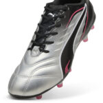 Puma Womens King Firm Ground Football Boots – Silver/Black – view 6