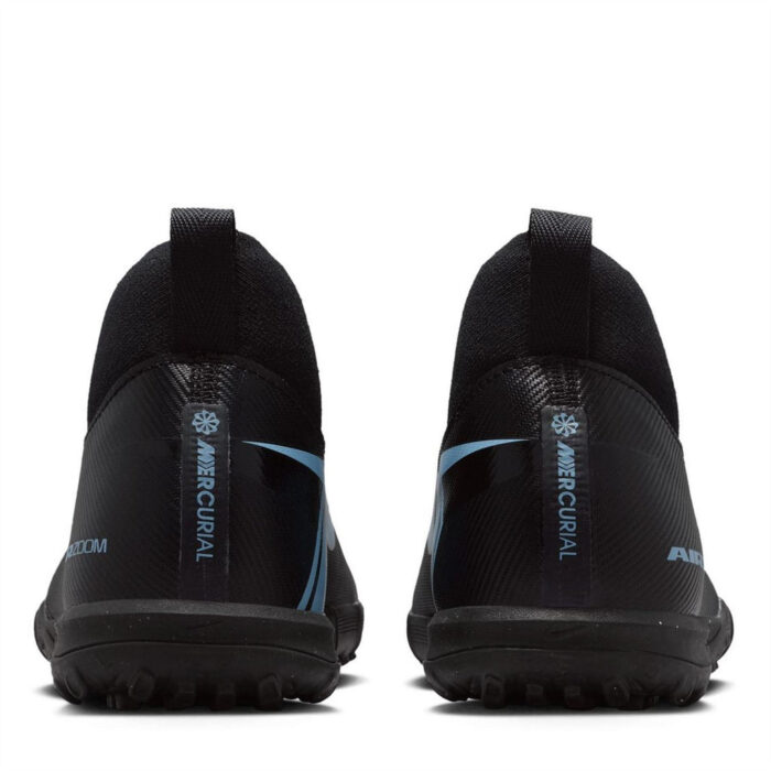 Nike Zoom Mercurial Superfly 10 Junior Turf Football Boots – Black/Blue – view 5
