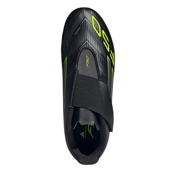 adidas F50 Junior Firm Ground Football Boots – Black/Lemon – view 5