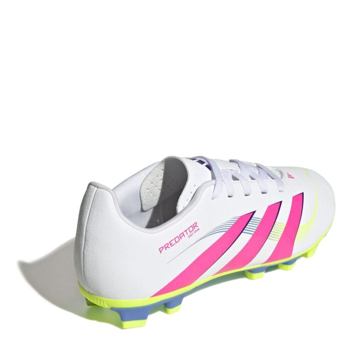 adidas Predator 4 Junior Firm Ground Football Boots – White/Pink – view 4